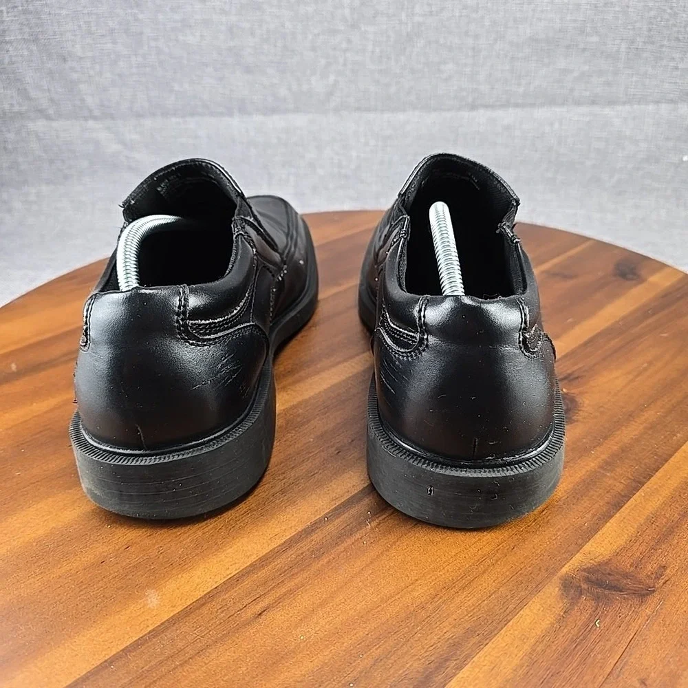Dockers Mens Black Slip On Loafers Square Toe Bicycle Stitch Dress Shoes Sz 10.5